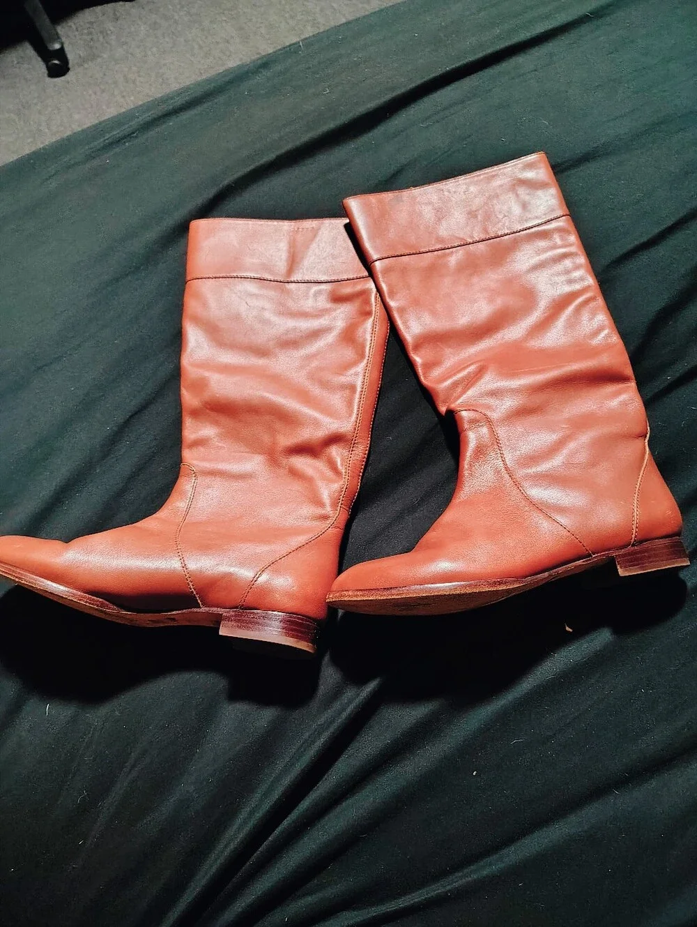 J. Crew Tall Leather Over-the-Knee Boots in Chestnut
